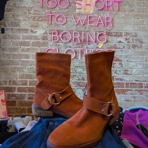 Free People rust suede Ankle Boots NWOT